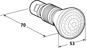 Single Function 2" Shower Rose (Chrome). additional image