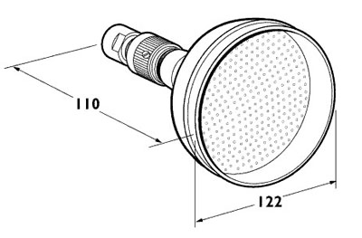 5" Traditional Shower Rose With Swivel Joint (Gold). additional image