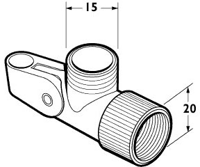 TSF26 Handset Swivel Joint For Use With TFS27 Brackets. additional image