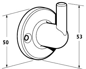 TSF27-501 Wall Bracket For TFS26 Swivel Joint (Gold). additional image