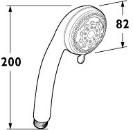 Multi Function Shower Handset (Chrome). additional image