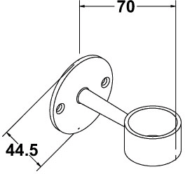 Wall Mounted Shower Hose Retainer (Chrome). additional image