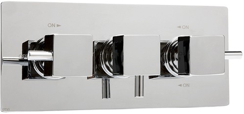 Thermostatic TMV2 1/2" Triple Concealed Shower Valve (Chrome). additional image