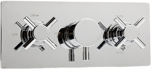 Thermostatic TMV2 1/2" Triple Concealed Shower Valve (Chrome). additional image