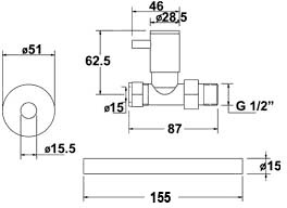 Straight Lever Head Rad Valves With Trim (Pair). additional image