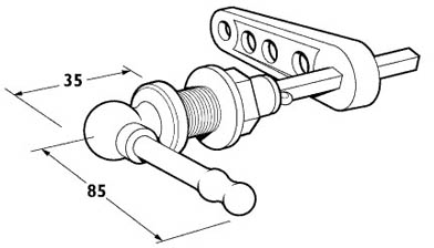 Victoriana Toilet Cistern Lever (Chrome). additional image