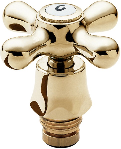 Conversion Tap Heads Kit With Pair Of Gold Handles. BS5412. additional image