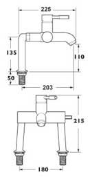 Bath Shower Mixer Tap With Shower Kit And Wall Bracket. additional image