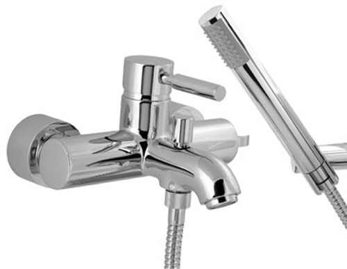 Wall Mounted Bath Shower Mixer Tap With Shower Kit. additional image