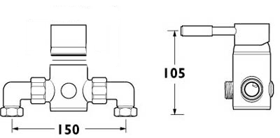 Modern Manual Exposed Shower Valve (Chrome). additional image