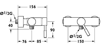 Vision Manual Shower Valve. additional image