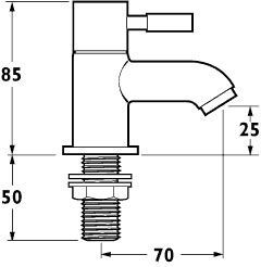 Cloakroom Basin Taps (Pair). additional image