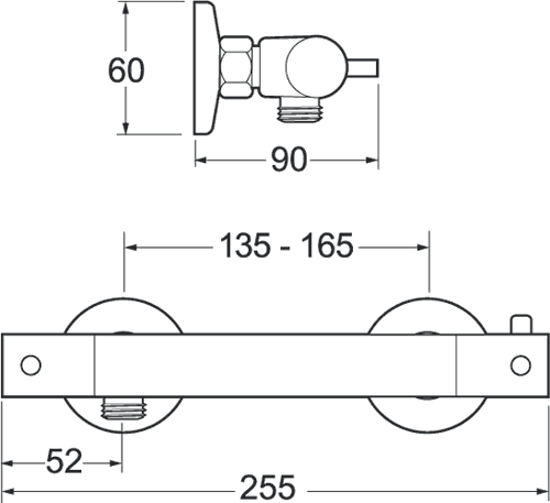 Thermostatic Combi Shower Valve. additional image