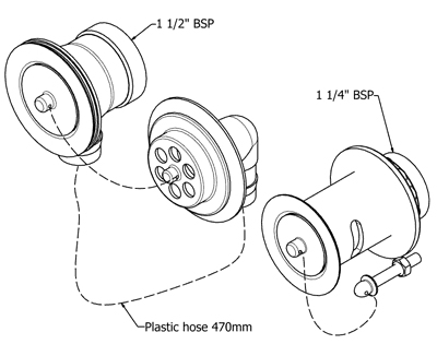 Basin And Bath Waste Set (Chrome). additional image