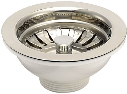 1 1/2" Kitchen Sink Waste, Flange & Strainer. (Stainless Steel) additional image