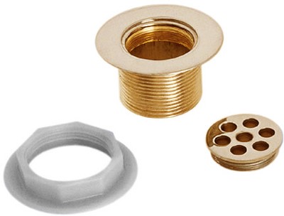 1 1/2" Shower Waste With 2 7/8" Flange (Gold). additional image