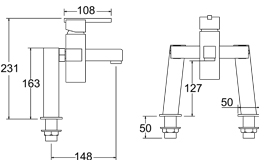 Wall Mounted Bath Filler Tap. additional image