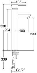 Single Lever High Rise Mixer Tap. additional image