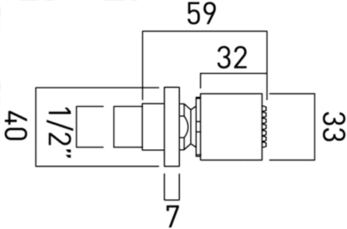 2 x Adjustable Square Body Jets (Chrome). additional image