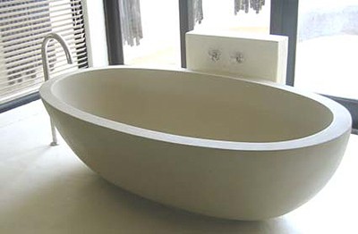1800x1000mm EggBath Moca free standing luxury stone bath. additional image