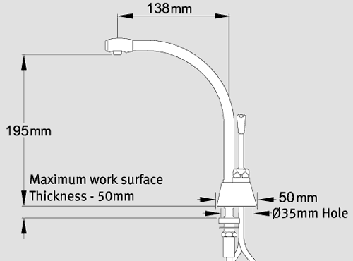 2000 Steaming Hot & Cold Filtered Water Kitchen Tap (Chrome) additional image