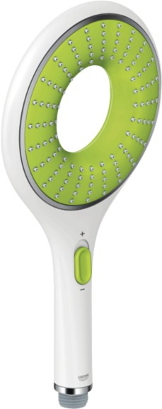 Icon Water Saving Shower Handset (White & Green). additional image