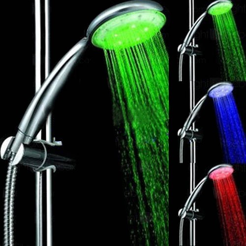 Shower Handset With LED lights (Chrome). additional image