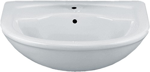 Semi Recessed Basin (1 Tap Hole).  Size 545x470mm. additional image
