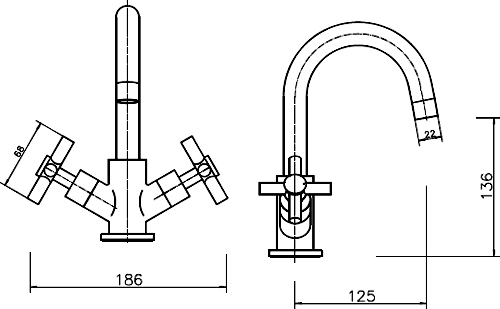 Basin & Bath Shower Mixer Tap Set (Free Shower Kit). additional image