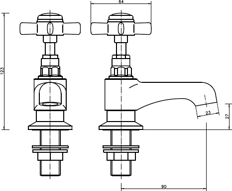 Basin & Bath Shower Mixer Tap Set (Free Shower Kit). additional image