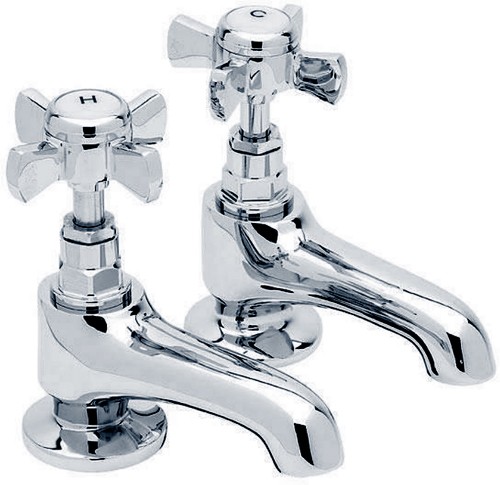 Bath Taps (Pair, Chrome). additional image