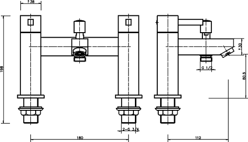 Basin & Bath Shower Mixer Tap Set (Free Shower Kit). additional image