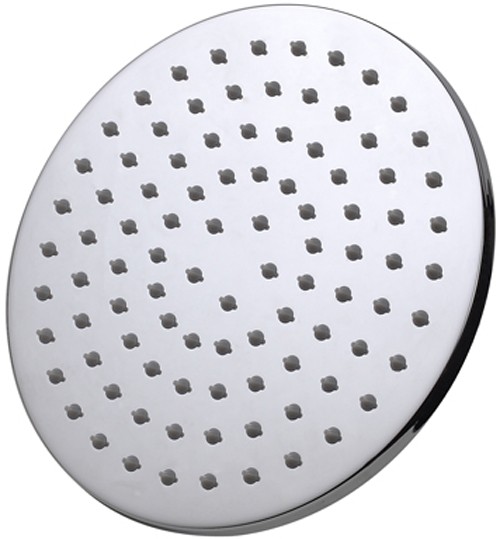 Round Shower Head With Swivel Knuckle (200mm, Chrome). additional image