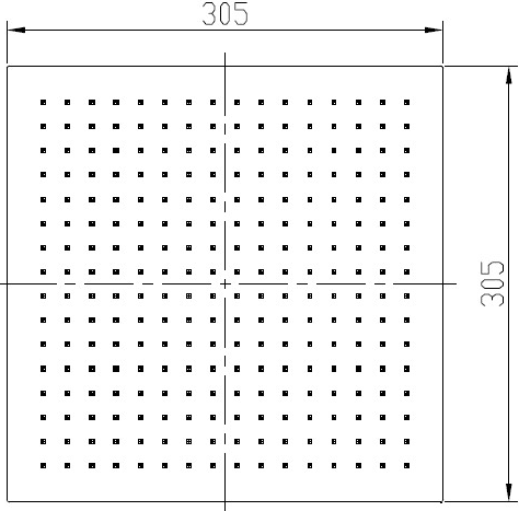 Large Square Shower Head (305x305mm). additional image