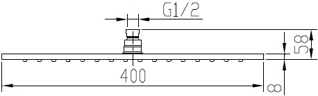 Extra Large Square Shower Head (400x400mm). additional image