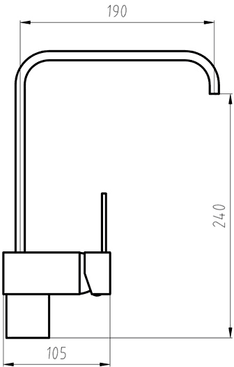 Megan Kitchen Tap With Single Lever Control (Chrome). additional image