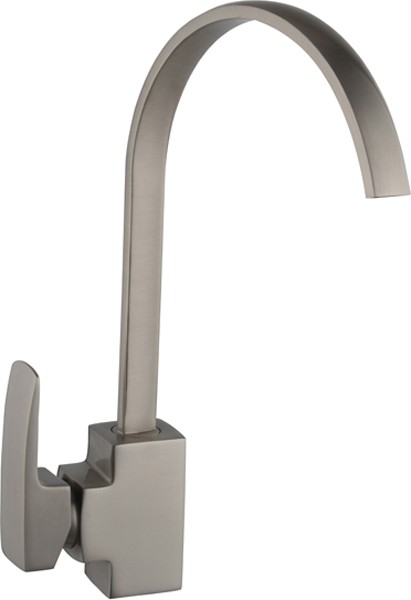 Adele Kitchen Tap With Single Lever Control (Brushed Steel). additional image