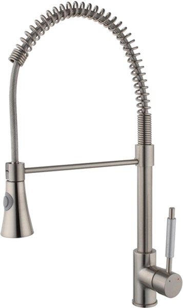 Sophie Kitchen Tap With Pull Out Spray Rinser (Brushed Steel). additional image