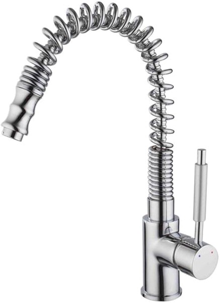 Jessica Kitchen Tap With Pull Out Spray Rinser (Chrome). additional image