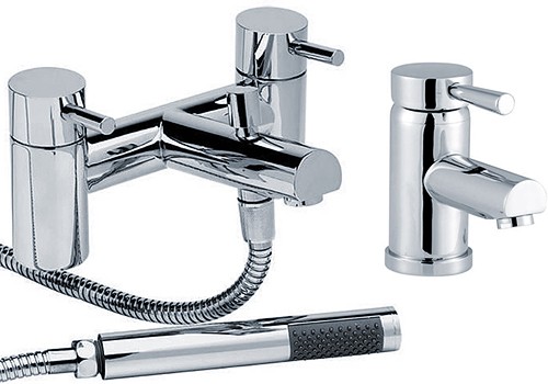 Basin & Bath Shower Mixer Tap Set (Free Shower Kit). additional image