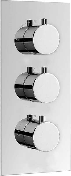 Triple Thermostatic Shower Set, Handset & Round Head. additional image