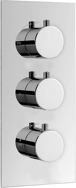 Triple Thermostatic Shower Set, Slide Rail & Round Head. additional image