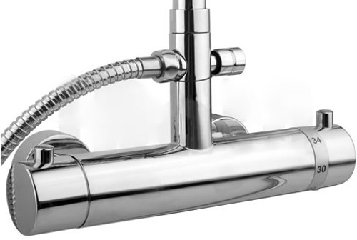 Thermostatic Bar Shower Valve Set With Round Head. additional image