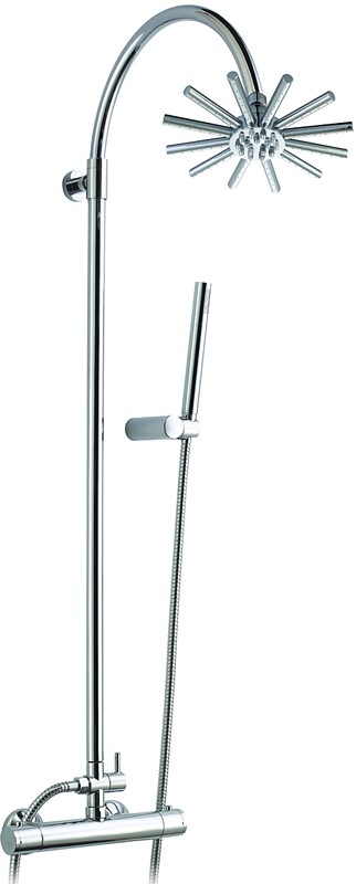 Thermostatic Bar Shower Valve Set With Star Head. additional image