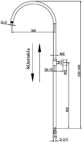 Thermostatic Bar Shower Valve Set With Star Head. additional image