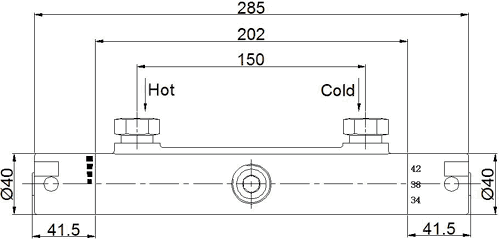 Thermostatic Bar Shower Valve Set With Star Head. additional image