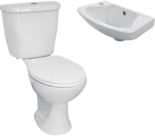 3 Piece Bathroom Suite With Toilet & Basin. additional image