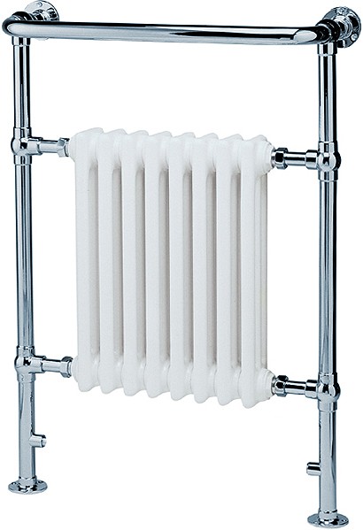 Victoria traditional bathroom radiator and towel rail (chrome). 584x945mm. additional image