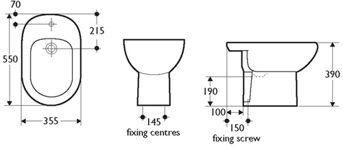 Back To Wall Bidet. additional image