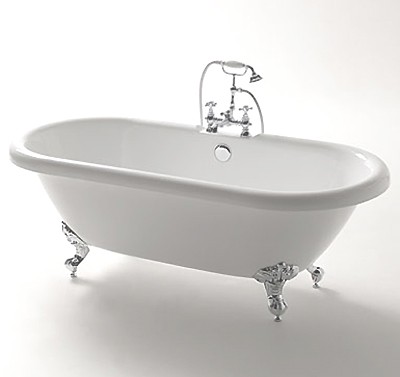 Windsor 1700 Double ended roll top bath with ball & claw feet. additional image